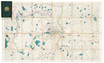 (LONDON.) Group of 5 large nineteenth-century folding maps.